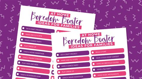Free Printable At Home Boredom Busters For Families The Holy Mess