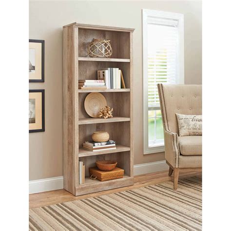 Better Homes And Gardens 71 Crossmill 5 Shelf Bookcase Weathered Finish
