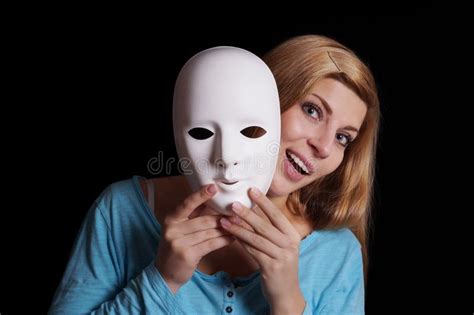 Woman Taking Off Mask Stock Image Image Of Adult Mask 54039825