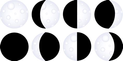 Moon Phases Chart Free Clip Art