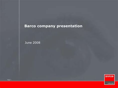 Ppt Barco Company Presentation Powerpoint Presentation Free Download