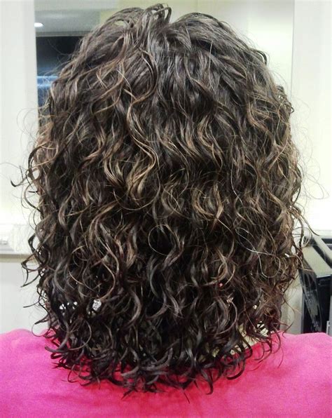 Medium Curl With Highlights Permed Hairstyles Hair Lengths Medium