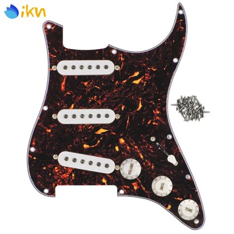 New Brown Tortoise Shell Loaded Prewired Guitar Pickguard Single Coil