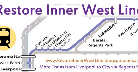 Restore Inner West Line Restore The Inner West Line More Trains For