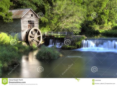 Old Wooden Water Wheel Mill Hdr Stock Photo Image Of Water River