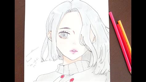 How To Draw Anime Girl With Pencil Easy Draw The Artist