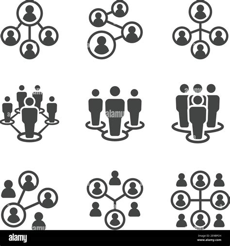 People Network And Connecting People Icon Setvector And Illustration