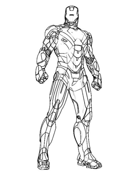 Gambar Mewarnai Iron Man Akana Gambar