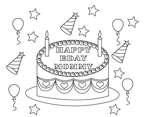 Click here for free coloring pages happy birthday. Happy Birthday Mummy Colouring Page | Mom coloring pages ...