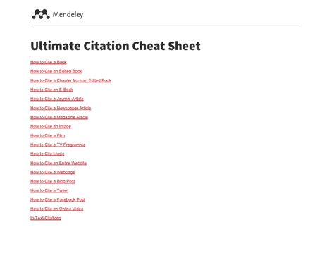 Solution Ultimate Citation Cheat Sheet Ff2b5c38 Studypool