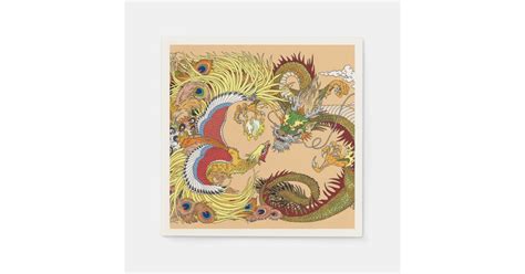 Chinese Dragon And Phoenix Paper Napkins Zazzle