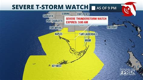Severe Thunderstorm Watch Is In Effect For Much Of South Florida Wgcu