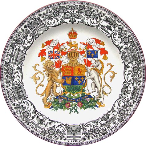 Dominion Of Canada Coat Of Arms Plate 1922 By Josiah Wedgwood From