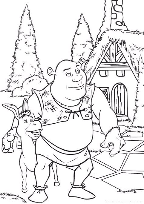 Free Shrek Drawing To Print And Color Shrek Kids Coloring Pages