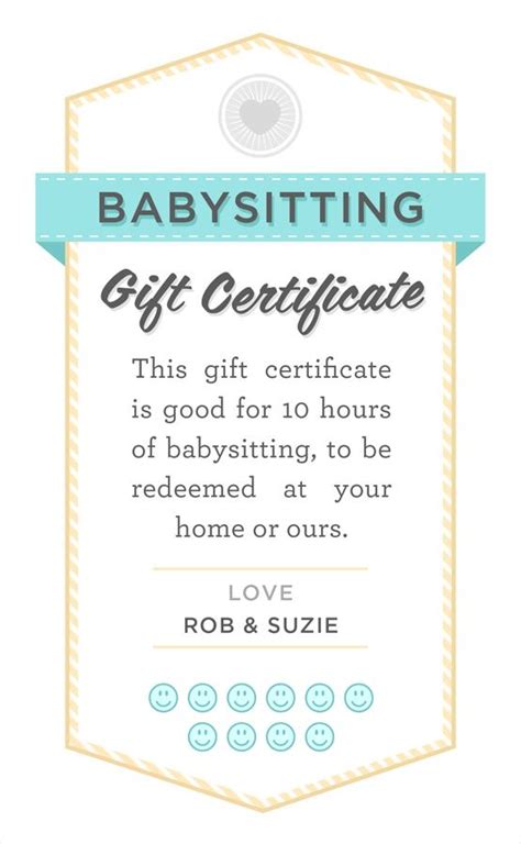 Click on the gift basket links next to the coupons to see the unique basket/s they belong to and get inspired! babysitter date night printable | Babysitting gift ...