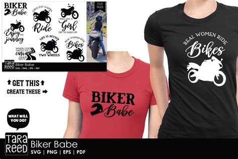 Biker Babe Motorcycle Svg And Cut Files For Crafters 241516 Cut