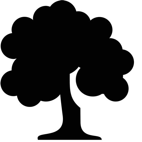 Oak Tree Silhouette Vector At Getdrawings Free Download