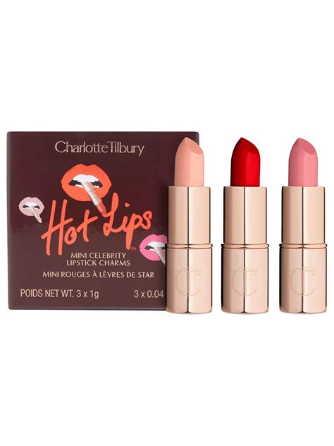Charlotte Tilbury Hot Lips Mini Celebrity Lipstick Charms T Set At