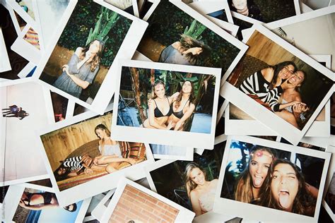 Pile Of Polaroids With Girlfriends Having Fun Together By Stocksy Contributor Guille Faingold