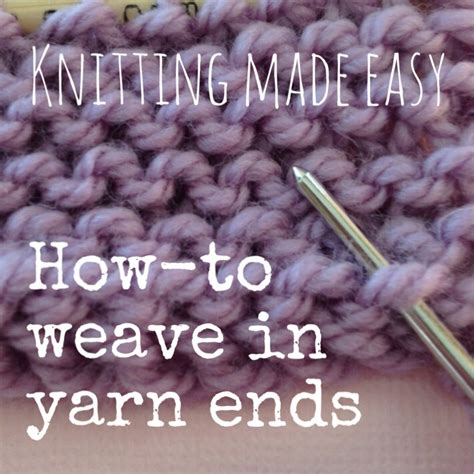 This method is ok if your project is in loose double crochet stitches and quite thick yarn. Knitting: Weaving in Yarn Ends — Blog.NobleKnits