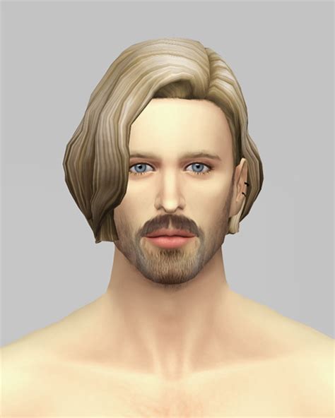 Sims 4 Hairs ~ Rusty Nail Male Medium Wavy Hair Retextured Ombre
