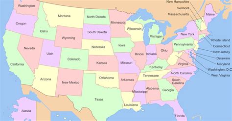 Us Capitals Map Quiz