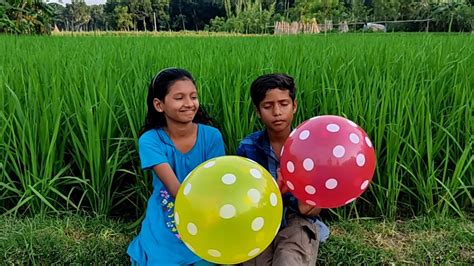 Outdoor Fun With Ball Print Balloon And Learn Colors For Kids By Kids