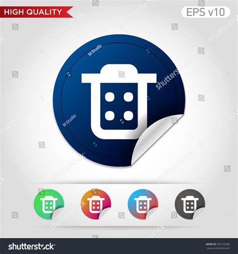 Delete Icon Button With Delete Icon Modern Ui Royalty Free Stock