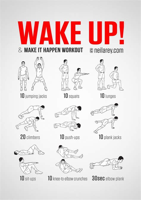 wake up and make it happen wake up workout morning workout fitness tips