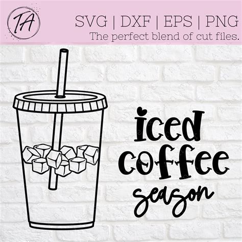 Digital Drawing And Illustration Iced Coffee Svg Varsity Font Svg