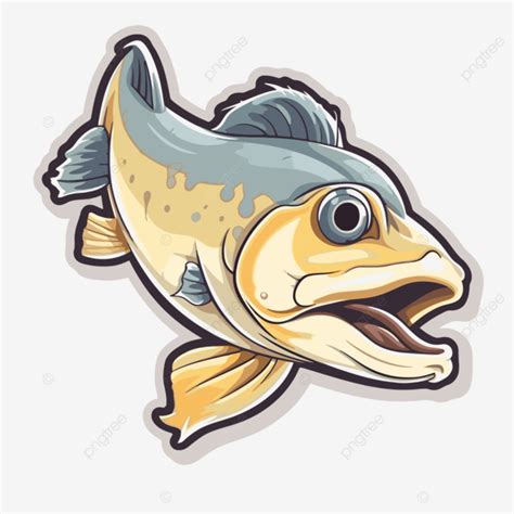 Bullhead Fish Vector Illustration Snook Sticker Cartoon Png And