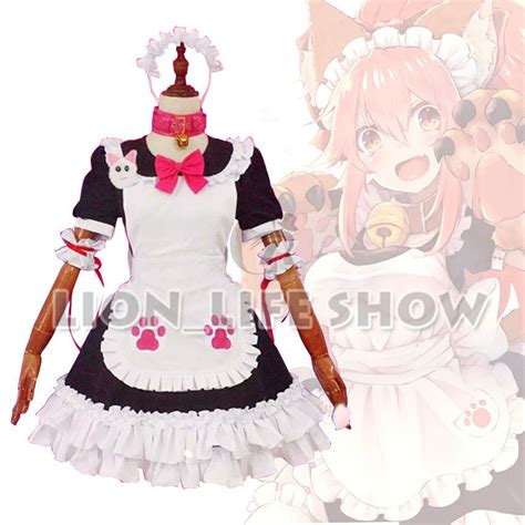 Fate Grand Order Fgo Tamamo Cat Maid Dress Servant Uniform Cosplay