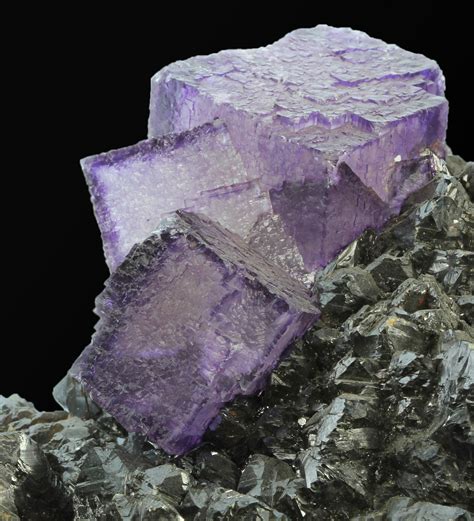 Huge Cubic Purple Fluorite On Sphalerite Elmwood For Sale 33892