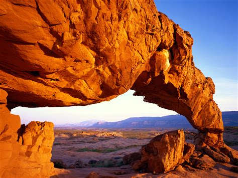 Mountain Arch Desert Rock Formation Arches National Park Wallpapers