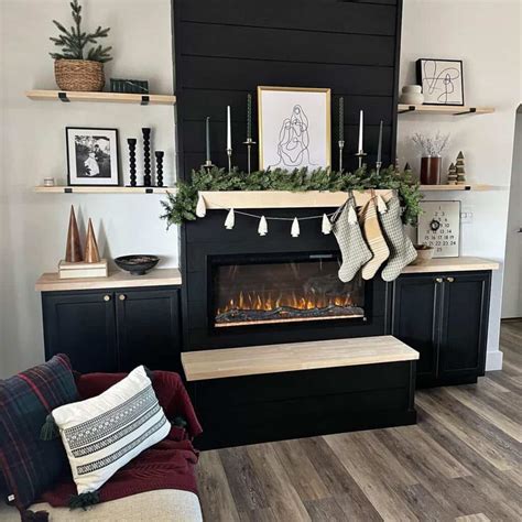 Wood Accents With Black Shiplap Fireplace Soul And Lane