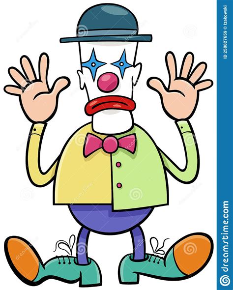 Cartoon Clown Or Mime Comic Character Stock Vector Illustration Of
