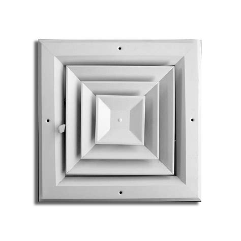 Block and redirect annoying drafts from square 2'x2' ceiling diffusers and linear ceiling vents. TruAire 8 in. x 8 in. 4 Way Square Ceiling Diffuser-HA504 ...