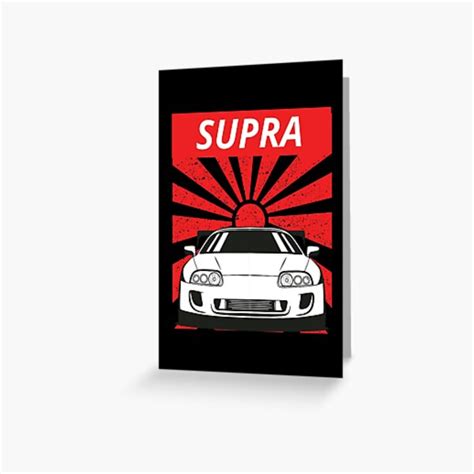 Toyota Supra Mk4 Greeting Card For Sale By Artoriaa Redbubble