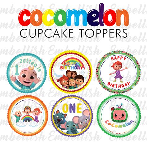 Cocomelon Cupcake Toppers Or Stickers Etsy