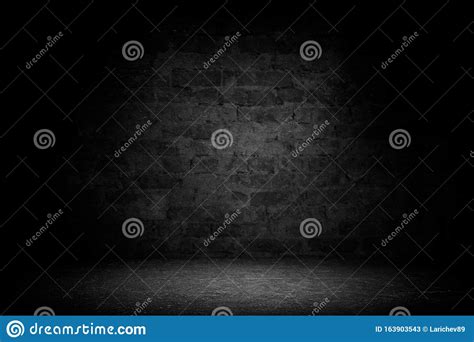 Abstract Black Brick With Vignette Background Studio Backdrop Well
