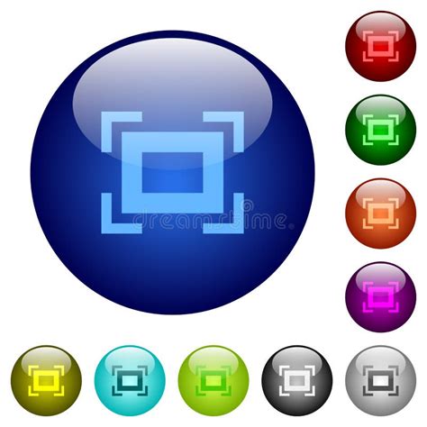Full Screen Dark Push Buttons With Color Icons Stock Vector