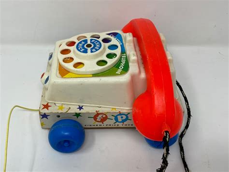 Fisher Price Vintage Chatter Phone 1961 Phone Rotary Dial Pull Etsy
