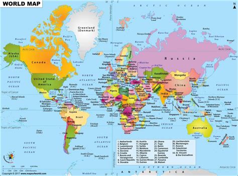 Download World Map With Countries And Capitals Map Of World