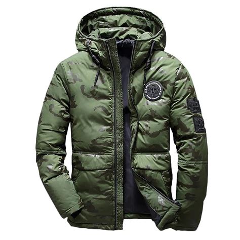 2018 new winter men duck down jacket abrigo invierno man camouflage parka coats male outdoor ski