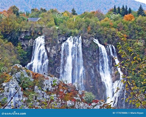 Big Waterfall Veliki Slap Or Slap Plitvica Plitvice Lakes National