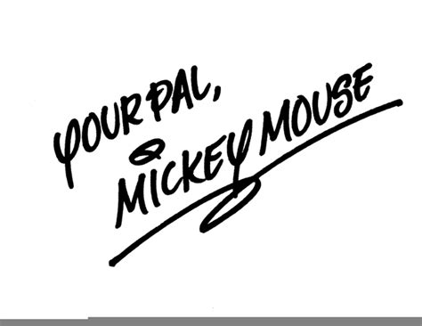 Mickey Mouse Autograph Free Images At Vector Clip Art
