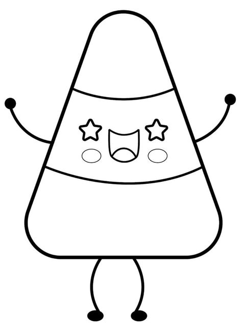 Kawaii Candy Corn Coloring Page Free Printable Coloring Pages For Kids