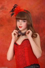 IMX To Eva R Silver Stars Red Corset 1