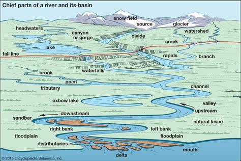 River Chief Parts Of A River And Its Basin Kids