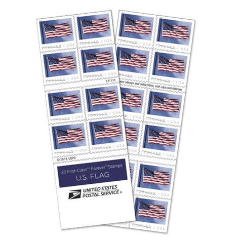 Us Flag Forever Stamp Booklet Book Of 20 Forever 55 Etsy
